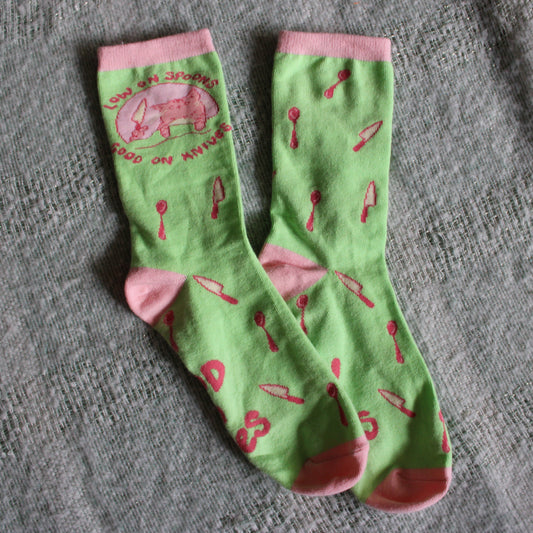 Low on Spoons, Good on Knives Crew Socks