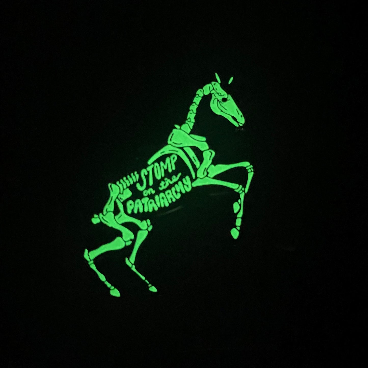 Stomp on the Patriarchy - Glow in the Dark Hard Enamel Pin