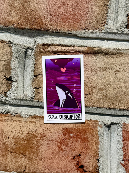 The Disruptor | Orca Whale | Mini Vinyl Sticker (Glossy)