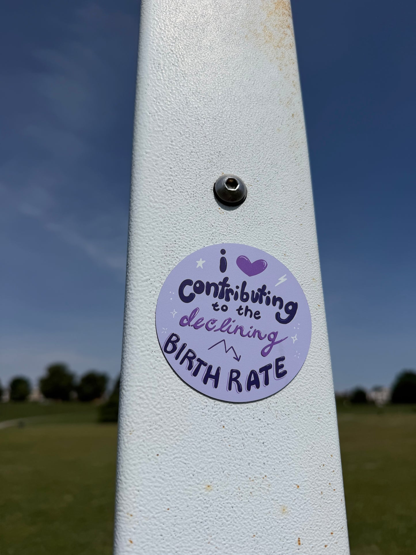 I <3 Contributing to the Declining Birth Rate - Magnet (Slight Misprint)