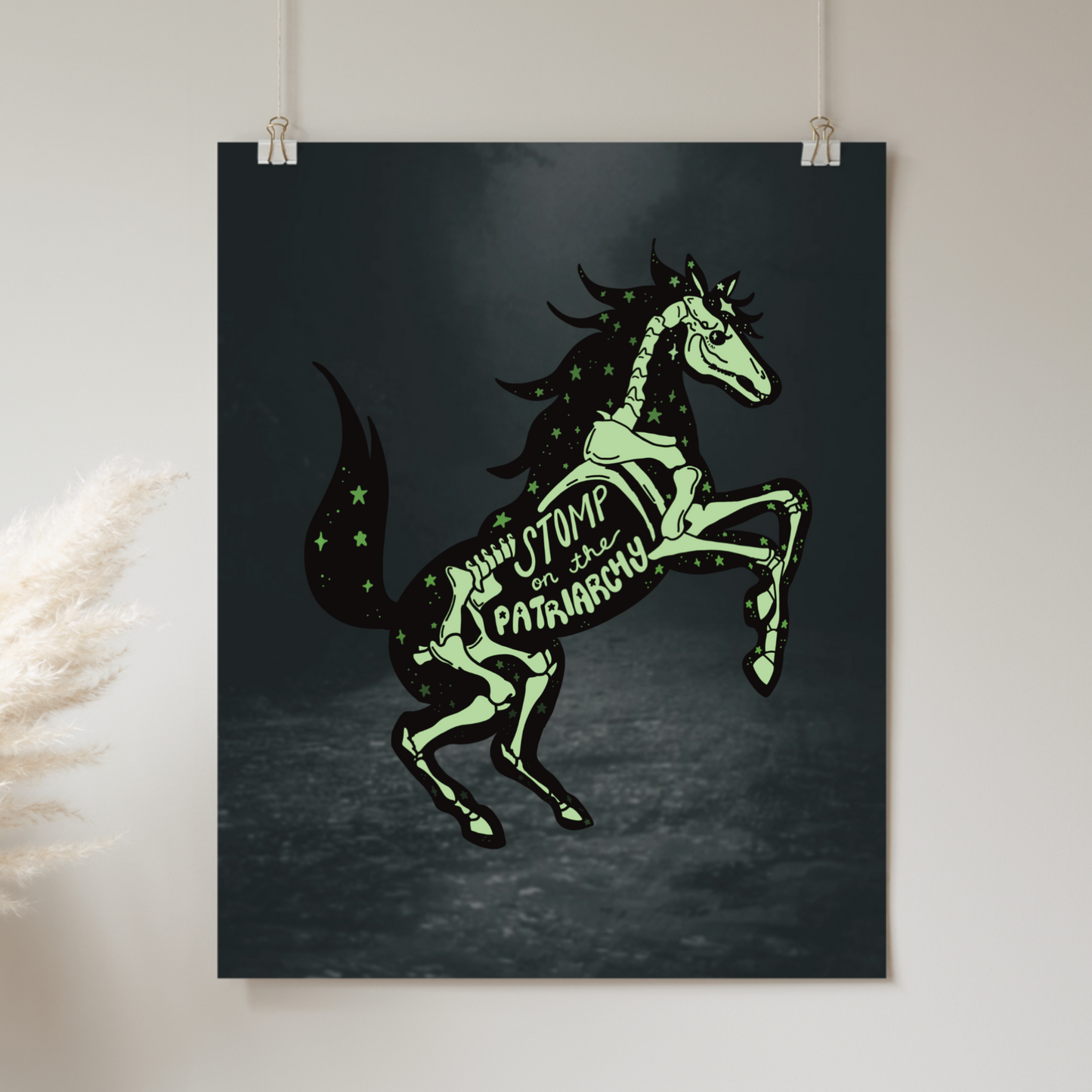Stomp on the Patriarchy Ghost Horse - Print