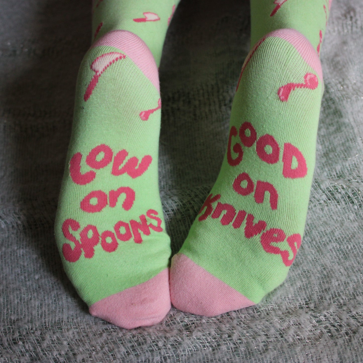 Low on Spoons, Good on Knives Crew Socks
