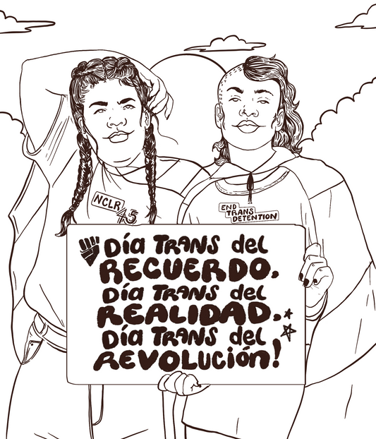 Trans Day of Remembrance Coloring Page Digital Download (Spanish)