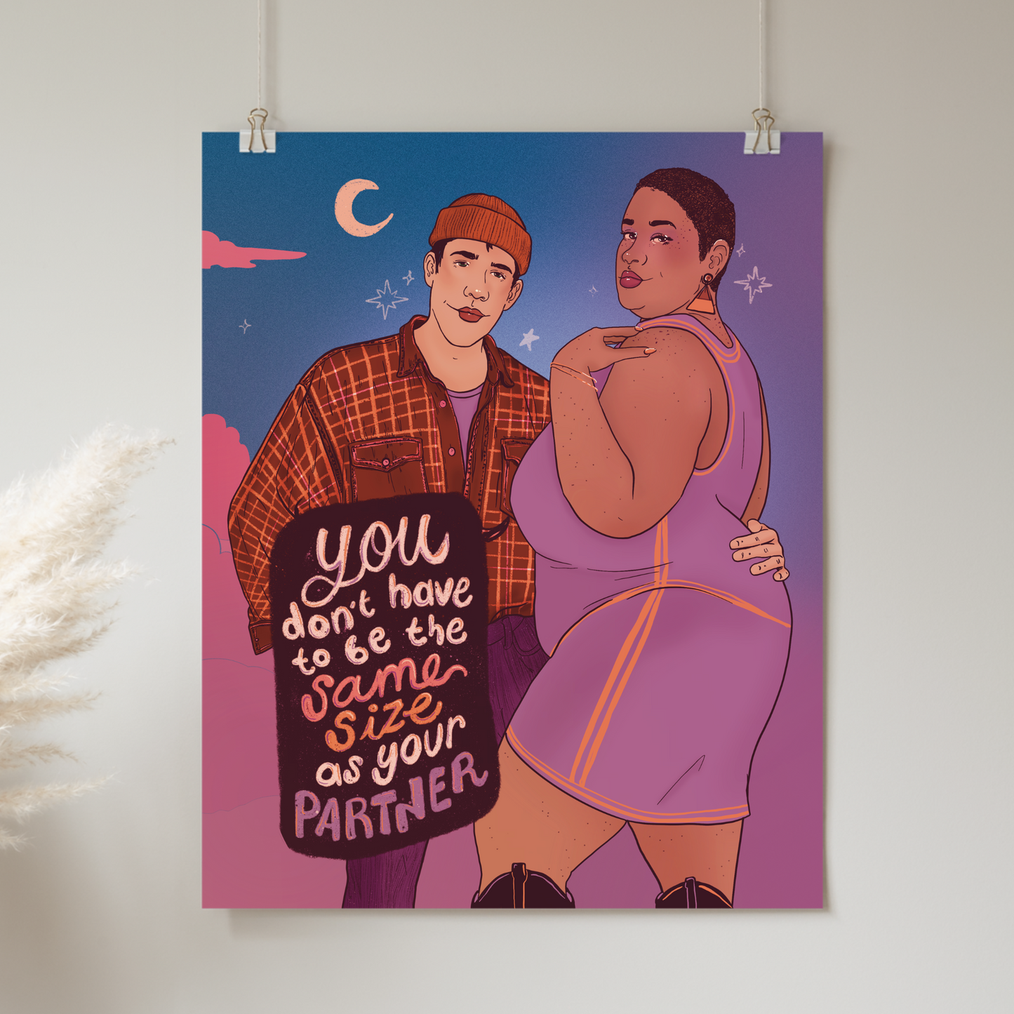 You don't have to be the Same Size as Your Partner- Print