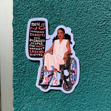 Load image into Gallery viewer, There is No Marriage Equality Until Disabled People Can Marry | Disability Justice | Vinyl Sticker (Glossy)