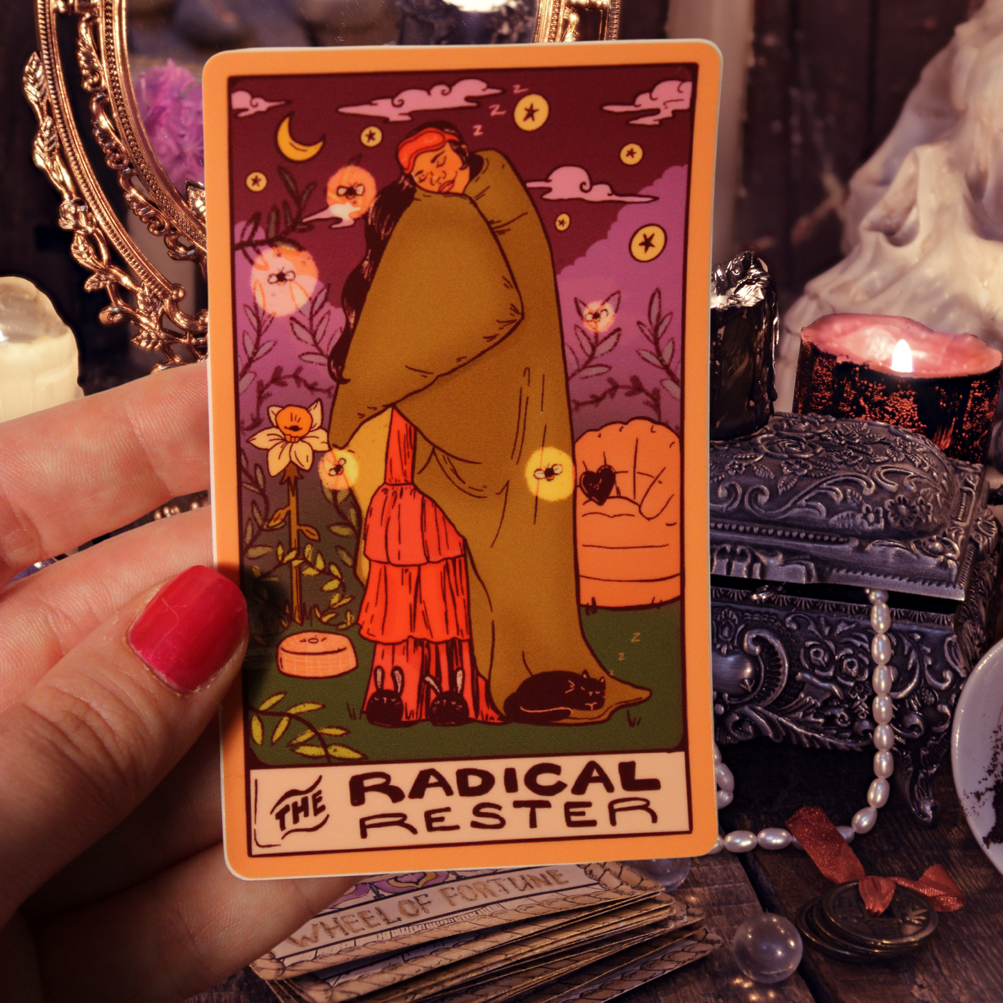 The Radical Rester Tarot Card - Sticker (Glossy)