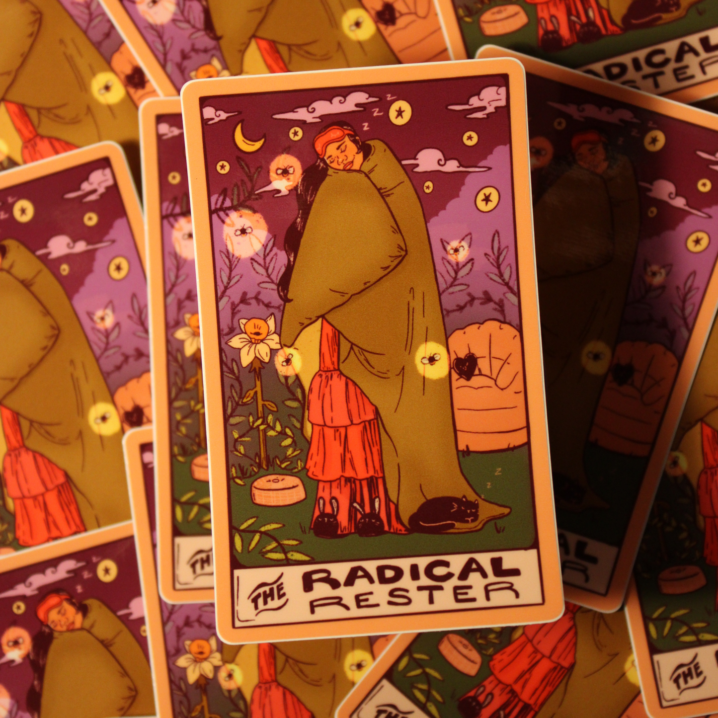 The Radical Rester Tarot Card - Sticker (Glossy)