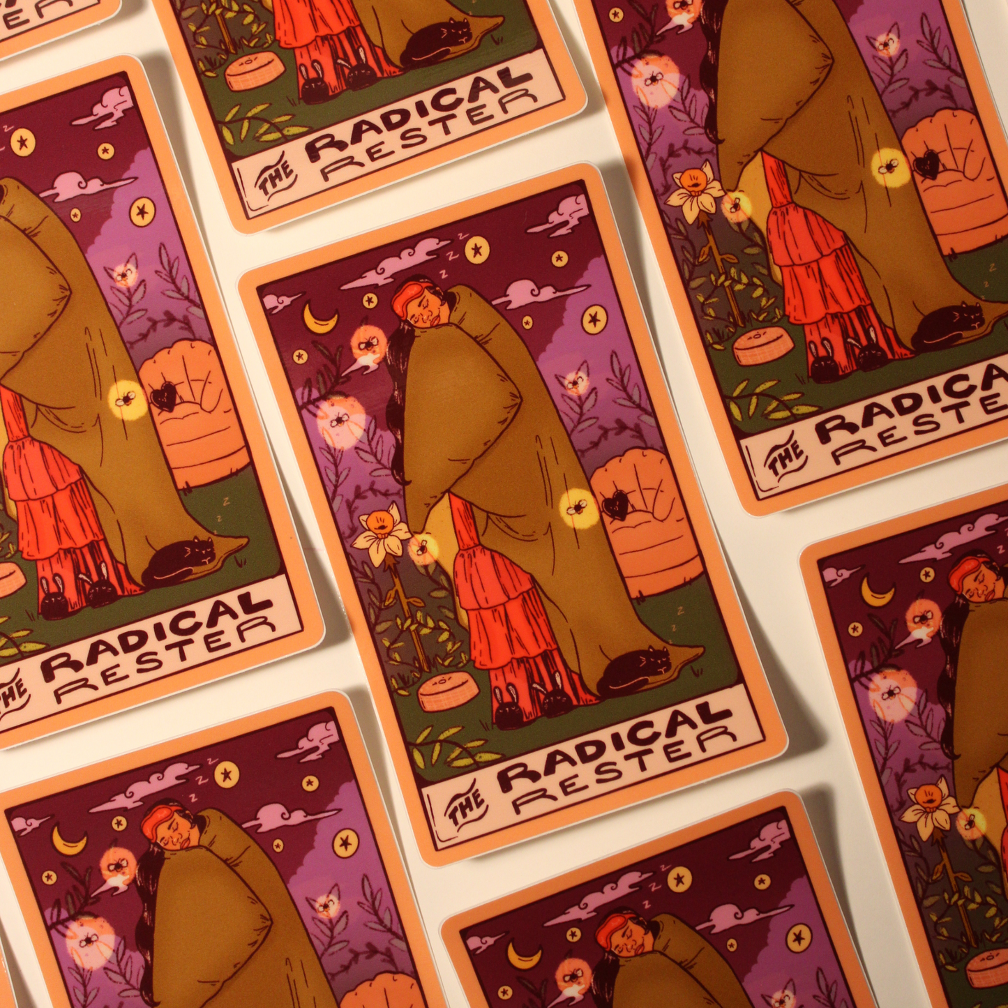 The Radical Rester Tarot Card - Sticker (Glossy)