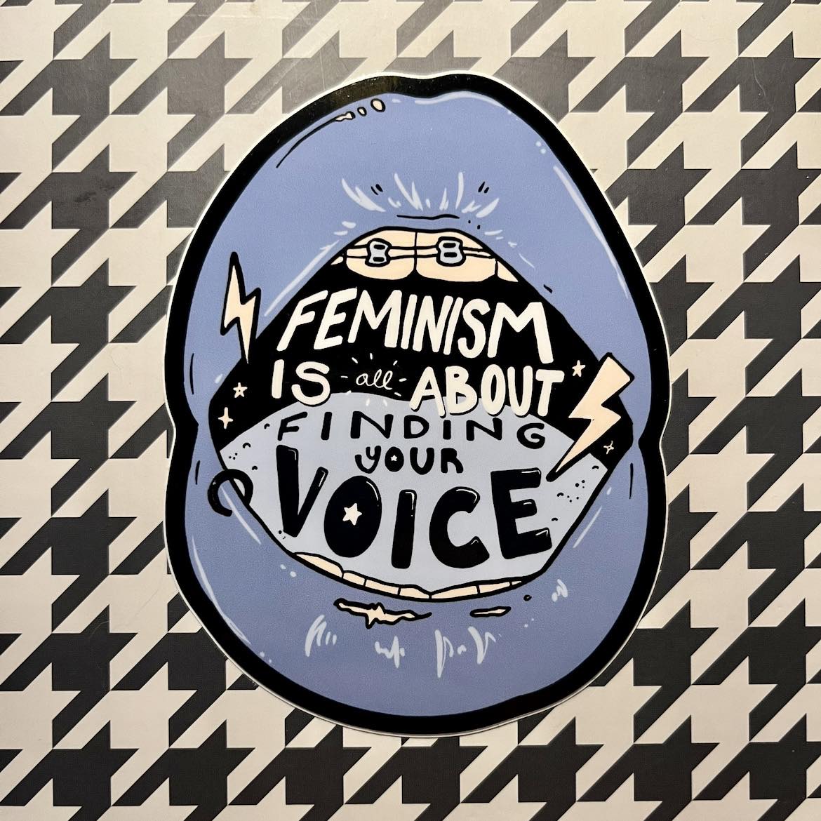 Feminism is All About Finding Your Voice - Sticker (Glossy)