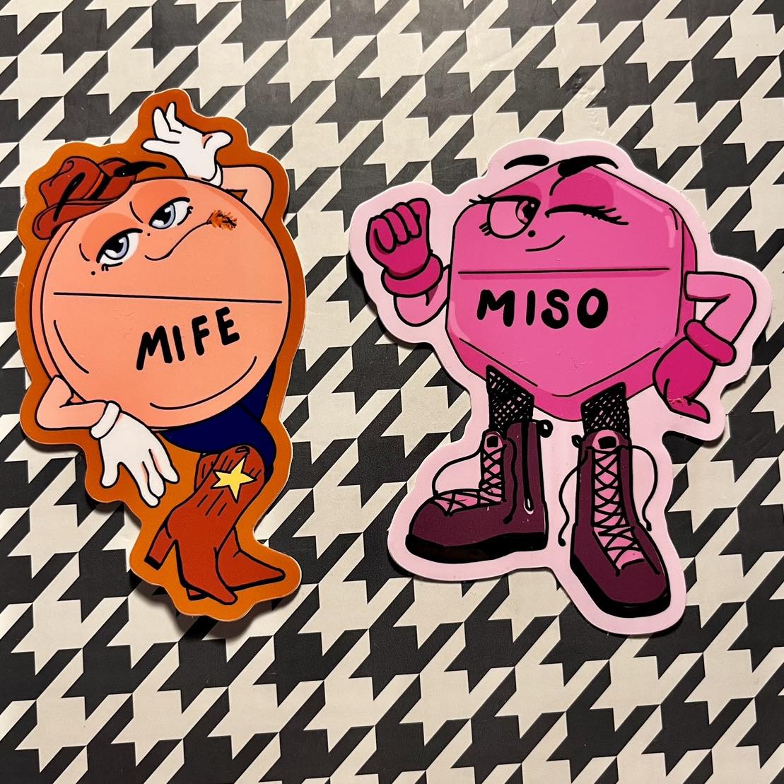 Abortion Pill Duo - Mife & Miso - 2 Sticker Pack (Matte)