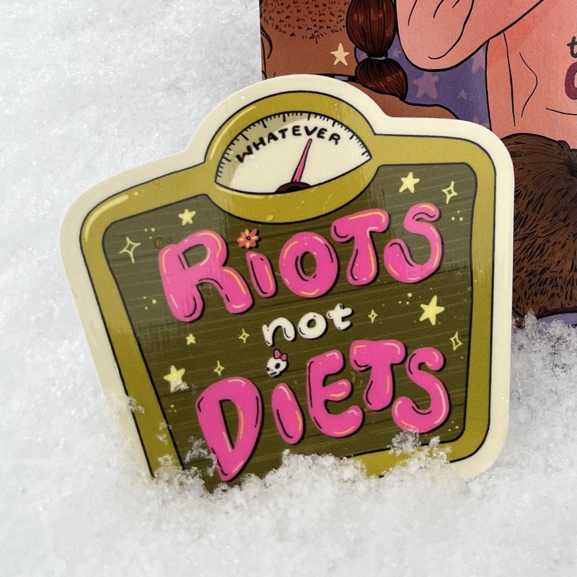 RIOTS not DIETS! - Sticker (Glossy)