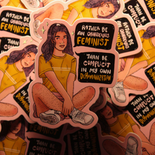 Load image into Gallery viewer, Rather be an Obnoxious Feminist | Riot Grrrl Kathleen Hanna Quote | Vinyl Sticker (Glossy)
