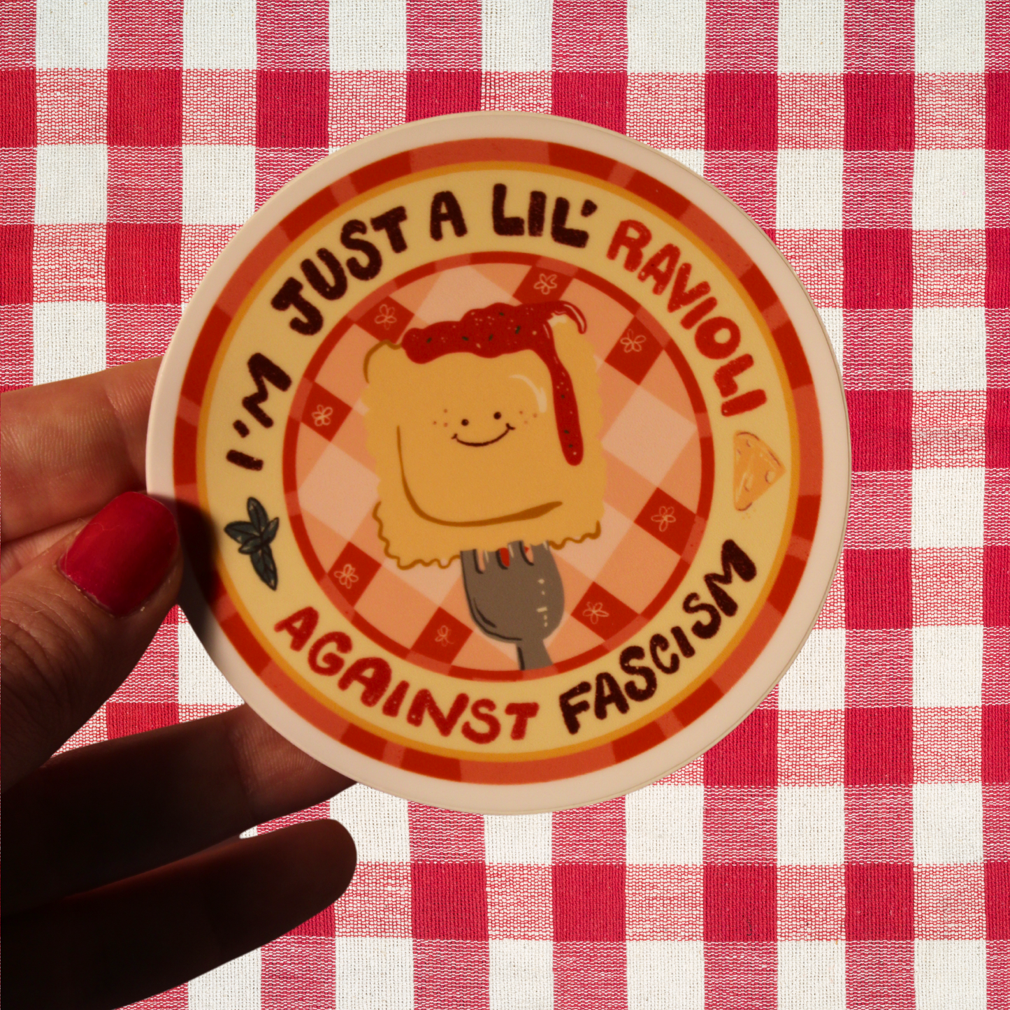 Anti Fascist Raviolo - Sticker