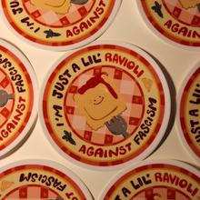 Load image into Gallery viewer, Anti Fascist Ravioli | Italian Pasta | Vinyl Sticker (Glossy)