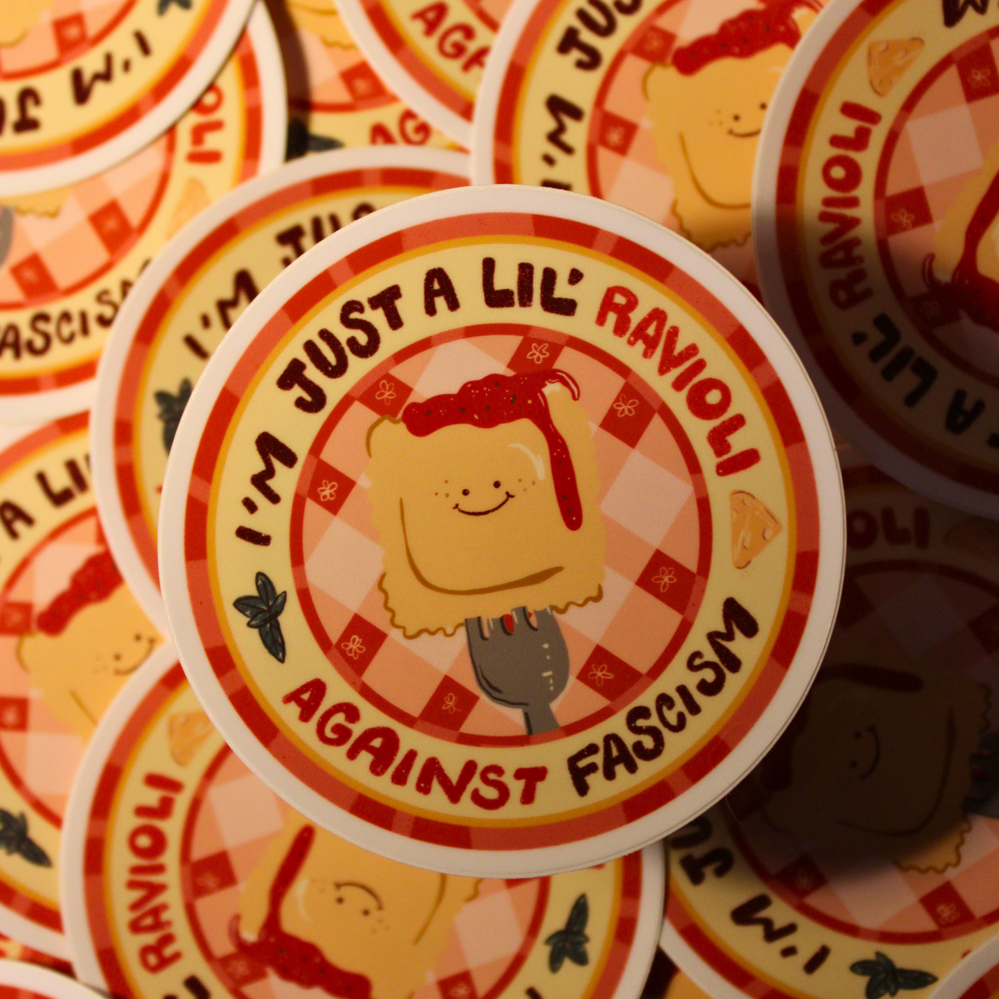 Anti Fascist Raviolo - Sticker