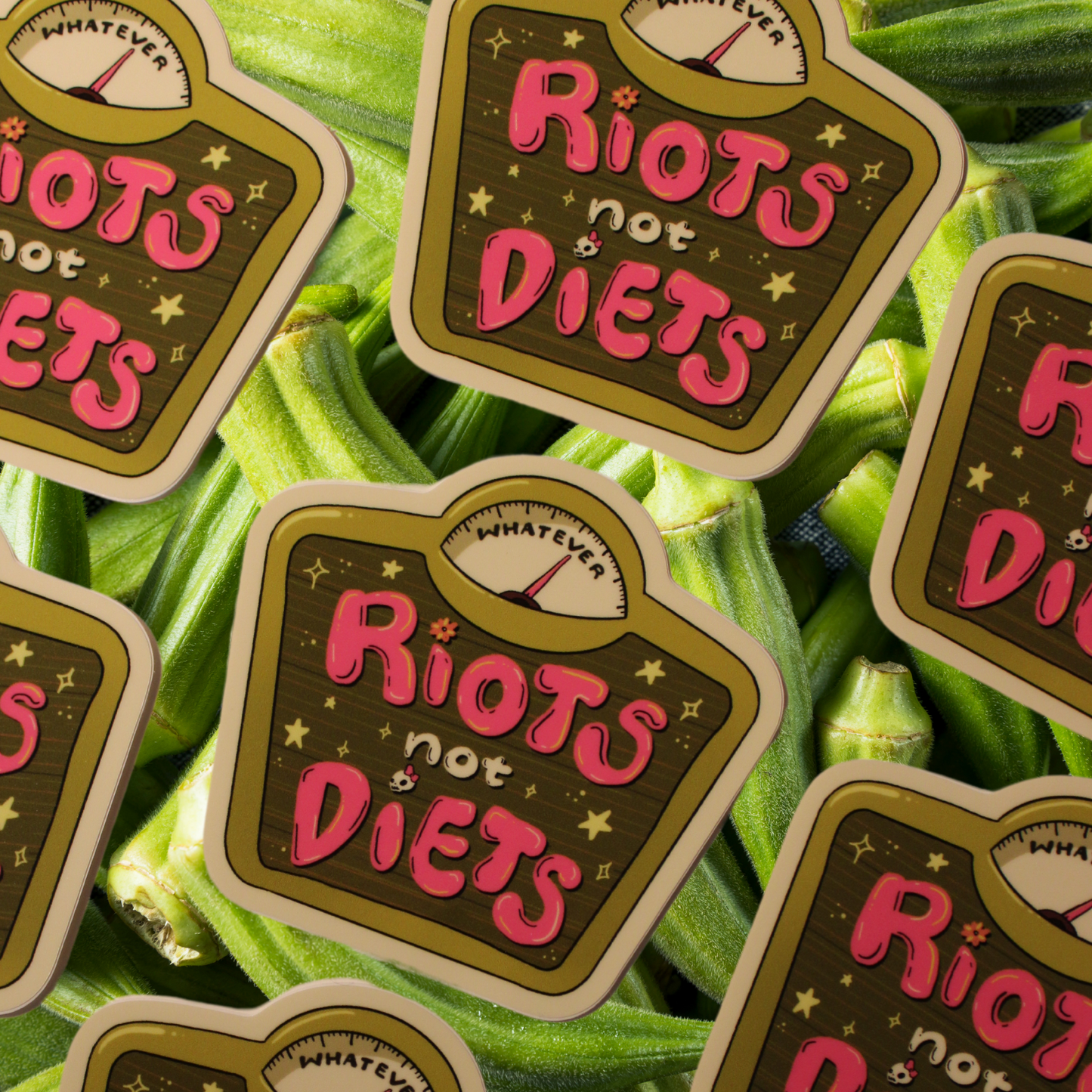 RIOTS not DIETS! - Sticker (Glossy)