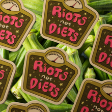 Load image into Gallery viewer, Riots NOT Diets | Body Positive Scale | Vinyl Sticker (Glossy)