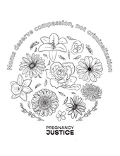 Load image into Gallery viewer, Moms Deserve Compassion, Not Criminalization Coloring Page Digital Download