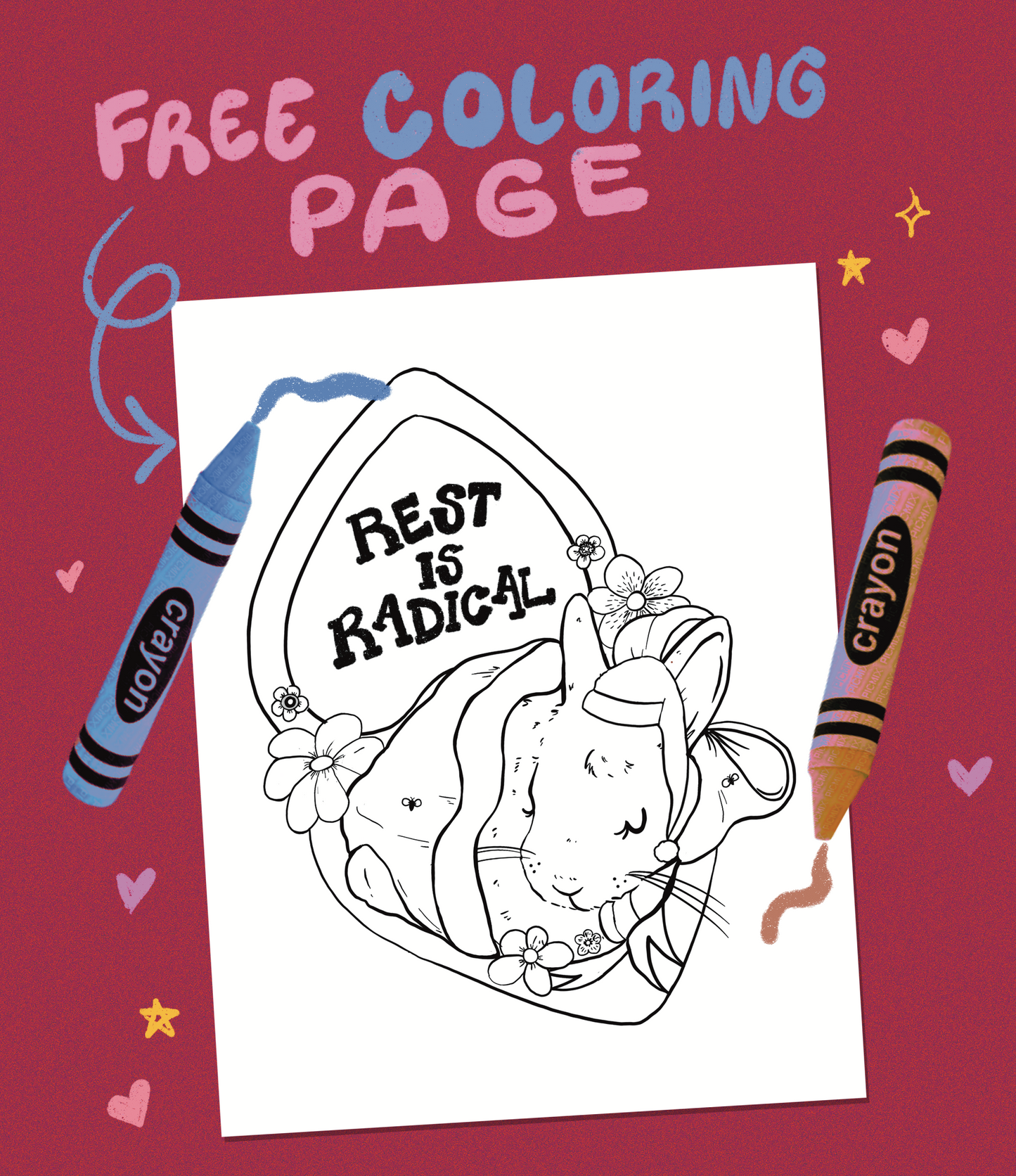 Rest is Radical - Coloring Page Digital Download