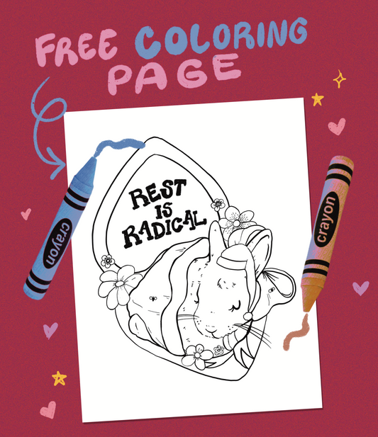 Rest is Radical - Coloring Page Digital Download