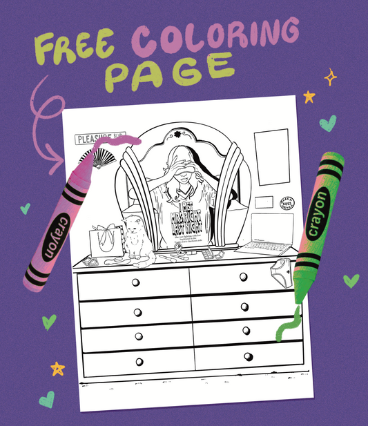 I Met Mrs. Right Last Night - Coloring Page Digital Download (Adult)