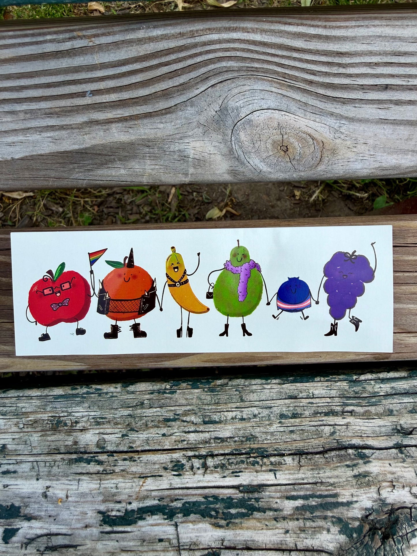 Queer Fruits | Rainbow Pride | Bumper Sticker (Glossy)