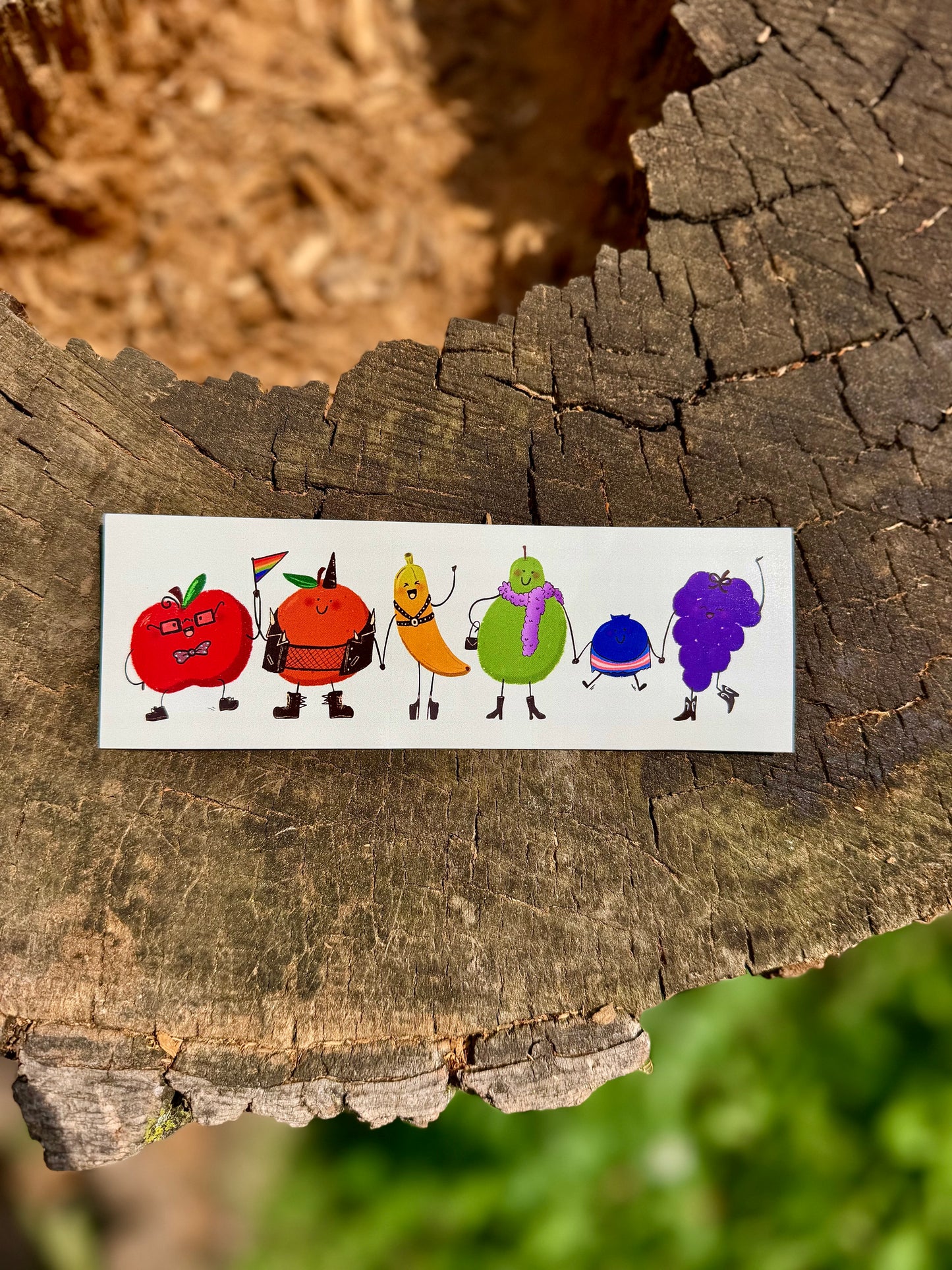 Queer Fruits | Rainbow Pride | Bumper Sticker (Glossy)
