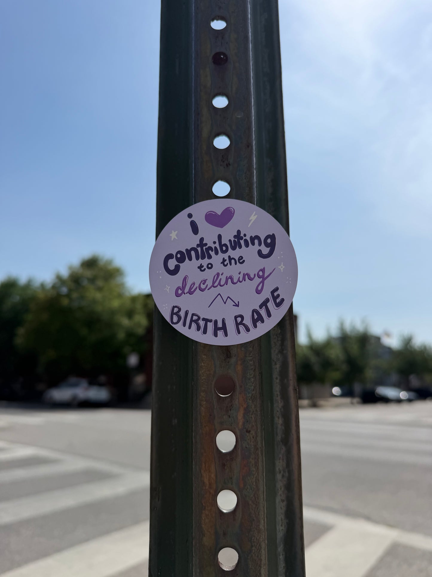 I <3 Contributing to the Declining Birth Rate - Magnet (Slight Misprint)