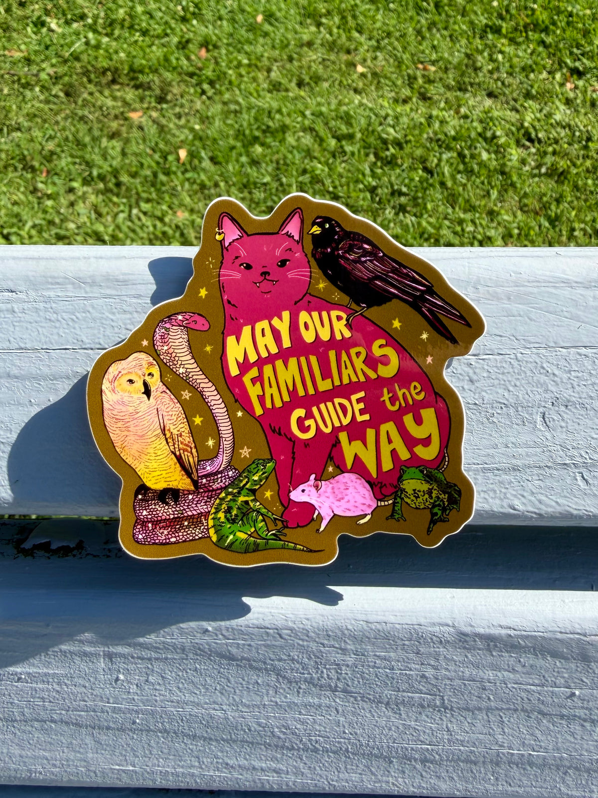 May Our Familiars Guide the Way | Witch Pets | Vinyl Sticker (Glossy)
