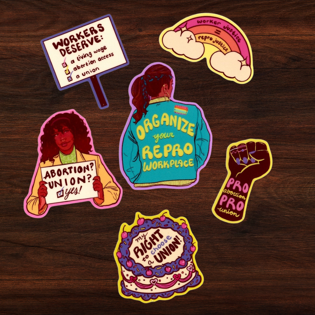 FREE ReproJobs x Liberal Jane: Repro Worker Justice Sticker Sheet