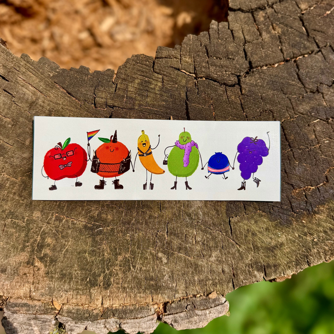 Queer Fruits | Rainbow Pride | Bumper Sticker (Glossy)