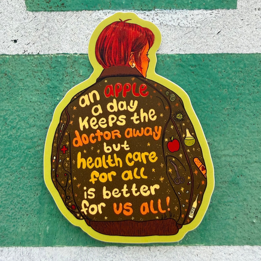 An Apple a Day Keeps the Doctor Away | Health Care | Vinyl Sticker (Matte)