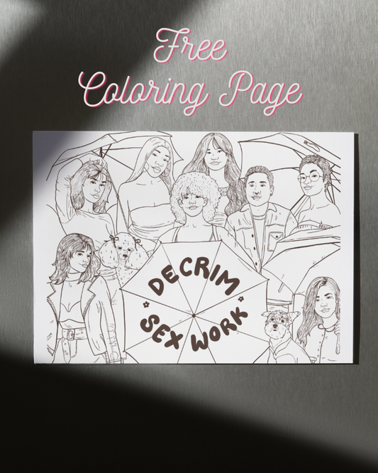 Decrim Sex Work Coloring Page Digital Download