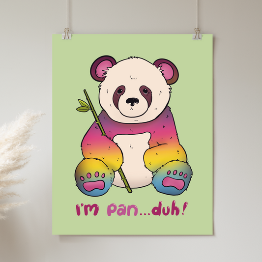 DIGITAL DOWNLOAD - I'm Pan...Duh! Pan Pride Panda