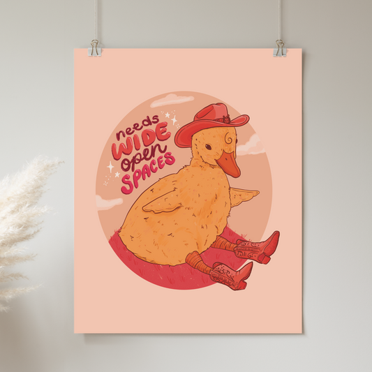 Wide Open Spaces Cowduck - Print