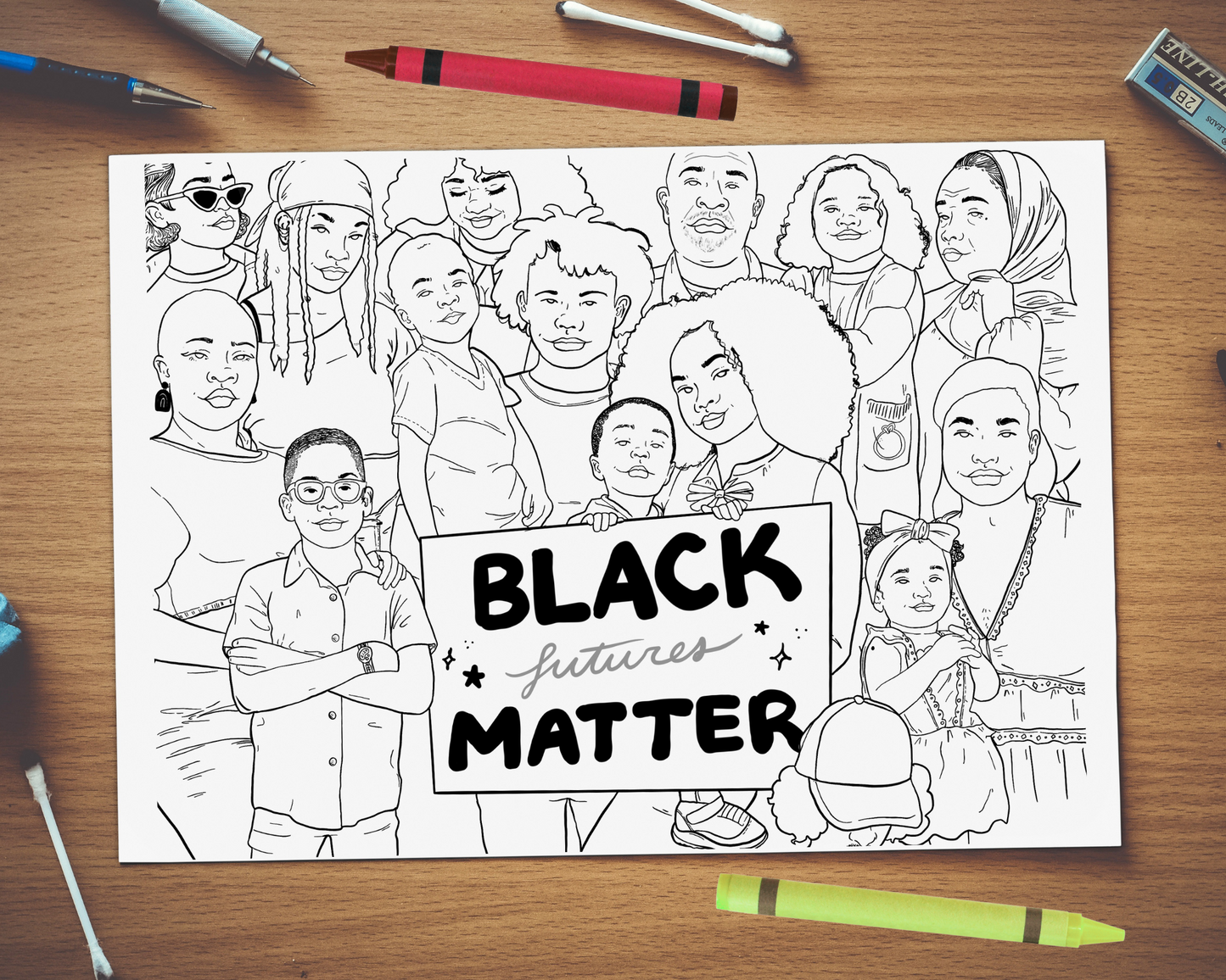 Black Futures Matter Coloring Page Digital Download