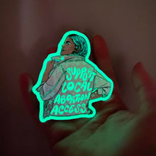 Load image into Gallery viewer, Support Local Abortion Access | Jean Jacket | Vinyl Sticker (Glow-in-the-Dark)