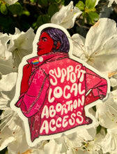 Load image into Gallery viewer, Support Local Abortion Access | Jean Jacket | Vinyl Sticker (Glow-in-the-Dark)