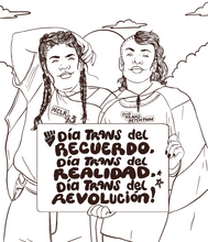 Load image into Gallery viewer, Trans Day of Remembrance Coloring Page Digital Download (Spanish)