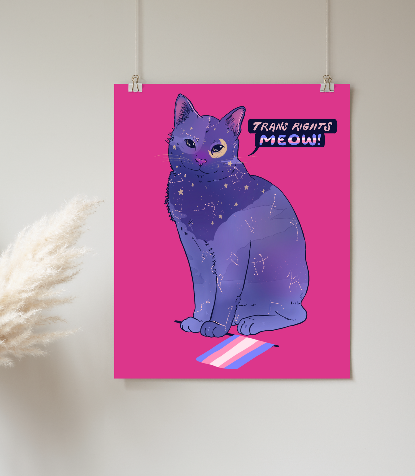 Trans Rights Meow - Print