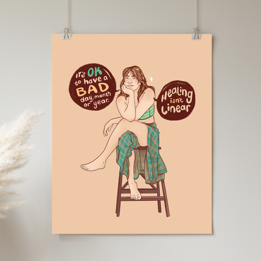 Healing isn't Linear - Print