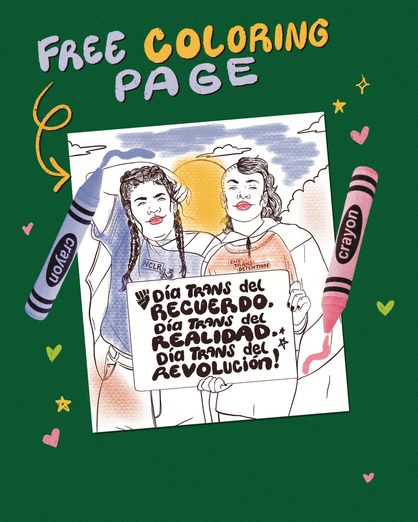 Trans Day of Remembrance Coloring Page Digital Download (Spanish ...